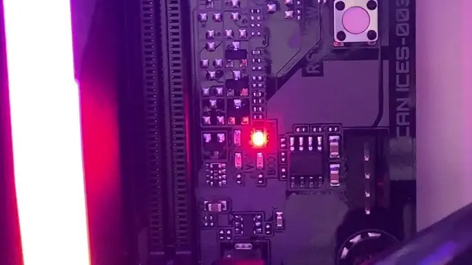 DRAM Light on Motherboard