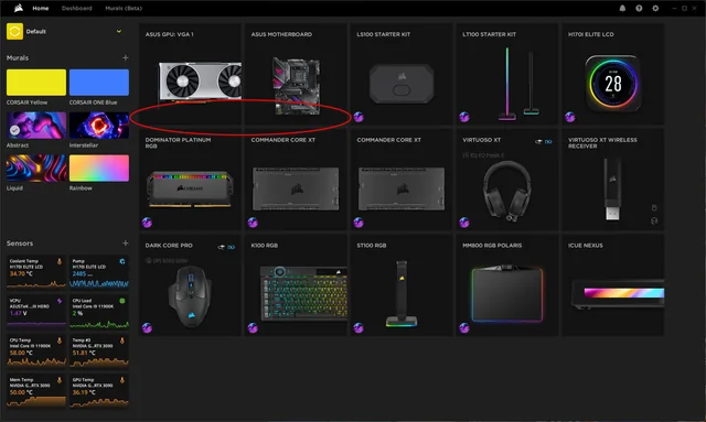 Motherboard Not Showing Up In ICUE